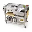 CUISINE CALLEY - mod. 697110 Teppan Yaki, Inox Mod 697110 - avec plaque électrique Teppan Yaki - 2 zones de cuisson - 50° ÷ 250°