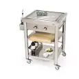 CUISINE CALLEY - mod. 697050 Teppan Yaki - Acier inoxydable Mod 697050 - avec Teppan Yaki - 2 zones de cuisson - de 50° ÷ 250°