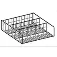 SUPPORT VERRES INCLINE' FIL RILSAN - Dimensions 37x37x14