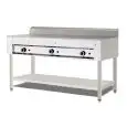 Plaque à piadina au gaz Pollini - Modèle C.P10 - Sur pieds en acier inox - Plaque en acier inox - Puissance thermique :  16,5 kW - Norme CE