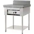 Plaque à piadina électrique Pollini - Modèle C.PE.4 - Sur pieds en acier inox - Plaque de cuisson en fer - Puissance thermique :  3,5 kW - Norme CE