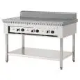 Plaque à piadina électrique Pollini - Modèle C.PE.8 - Sur pieds en acier inox - Plaque de cuisson en fer - Puissance thermique :  9 kW - Norme CE