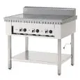 Plaque à piadina électrique Pollini - Modèle C.PE.6 - Sur pieds en acier inox - Plaque en acier inox - Puissance thermique :  6 kW - Norme CE