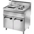 FRITEUSE À GAZ - LIGNE EFFE - Mod. SFM20DM - CAPACITÉ CUVE Lt. 20+20 - Puissance kW 16,5+16,5 - Alimentation méthane (en dotation Kit GPL) - Norme CE