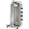 GYROS MACHINE À KEBAB À GAZ - ( kit GPL inclus ) - Mod. GYR 80M - STRUCTURE EN ACIER INOX - CAPACITÉ VIANDE Kg 30-65 - PUISSANCE 13,6 kW - Monophasé - Norme CE
