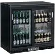 VITRINE RÉFRIGÉRÉE EN TÔLE PEINTE ET ALLUMINIUM- POUR BOISSONS - Mod. G-BC2PS - VENTILÉ- CAPACITÉ 223 Lt - N. 2 PORTES COULISSANTES - Température +2°/+8°C - Dim. 92x53,5x92 cm - Norme CE