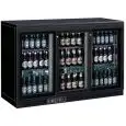 VITRINE RÉFRIGÉRÉE EN TÔLE PEINTE ET ALLUMINIUM - POUR BOISSONS - Mod. G-BC3PS - VENTILÉ - CAPACITÉ 335 Lt - N. 3 PORTES COULISSANTES - Température +2°/+8°C - Dim. 135x53,5x92 cm - Norme CE