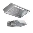 Hotte murale autoaspirante en acier inox AISI 304 (avec moteur) - filtres labyrinthe - Éclairage au néon