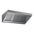 Hotte murale type snack en acier  AISI 430 (sans moteur) - filtres labyrinthe - spots led