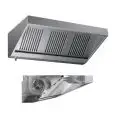 Hotte autoaspirante murale type snack en acier inox AISI 304 (avec moteur) - filtres labyrinthe