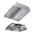 Hotte centrale autoaspirante en acier inox AISI 304 (avec moteur) -filtres labyrinthe