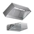 Hotte Cubika murale autoaspirante en acier inox AISI 304 (avec moteur) - filtres labyrinthe - Éclairage au néon