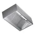Hotte Cubika murale en acier inox AISI 304 (sans moteur) - filtres labyrinthe - Éclairage au néon