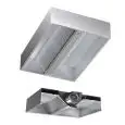 Hotte Cubika centrale autoaspirante en acier inox AISI 304 (avec moteur) - filtres labyrinthe