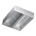 Hotte Cubika centrale en acier  AISI 430 (sans moteur) - filtres labyrinthe - spots led