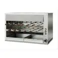 RÔTISSOIRE A GAZ - MOD. CHURRASCO/CM13G - Motoréducteurs indépendants pour chaque broche - N. 13 fouets de chasses longueur cm 50 - N° plateaux: 2 - Puissance thermique: 14 Kw - Branchement: monophasé - Dimensions : cm 110 x 57 x 72 h - Norme CE