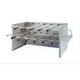 RÔTISSOIRE MOTORISEE - MOD. CHURRASCO/M11 - N. 11 fouets de chasses assorti en acier inox cm 50 - N° plateaux: 2 - Branchement: 230 V monophasé - Puissance: 55 W - Dimensions : cm 80 X 57 X 58 h - Norme CE