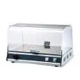 VITRINE PRÉSENTOIR CHAUFFANTE - MOD. VISTA P1C - PUISSANCE  W 300 - ALIMENTATION V 230/50Hz MONOPHASÉ - TEMPÉRATURE  °C 0/+40 - TABELETTE D'EXPOSITION DE cm L 48 X P 29 - DIM. Cm L50 X P35,5 X h32,5 - Norme CE