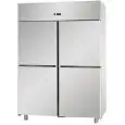 ARMOIRE RÉFRIGÉRÉE EN ACIER INOX AISI 304 - STATIQUE - Mod B412EES - CAPACITÉ 1200 Lt - N. 4 PORTES - TEMPÉRATURE 0°/+10°C - Dim. cm 142x70xh203/210 - Norme CE