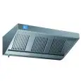 Hotte murale type snack en acier inox AISI 304 - avec moteur et rRégulateur de vitesse - spots led