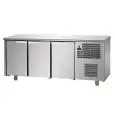TABLE RÉFRIGÉRÉE EN ACIER INOX AISI 304 - Mod. UG03M60 - VENTILÉ - N. 3 PORTES - TEMPÉRATURE 0°/+10°C - Dim. 191x60xh85/92 cm - Norma CE