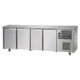TABLE RÉFRIGÉRÉE EN ACIER INOX AISI 304 - Mod.  UG04M60 - VENTILÉ - N. 4 PORTES - TEMPÉRATURE 0°/+10°C - Dim. 236x60xh85/92 cm - Norma CE