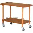 CHARIOT DE SERVICE EN BOIS 2 NIVEAUX  - MOD. CLP2 - Structure en bois massif - Niveaux en bois feiulleté de bouleau - Dim.  110x55xh82 cm