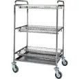 CHARIOT ÉGOUTTOIR À VAISSELLE ET VERRES - MOD. CA13 - Châssis tubulaire en acier inox - Niveau équipé de grilles en acier inox our assiettes - Cuves égouttoir à vaisselle en acier inox