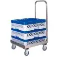 CHARIOT PORTE-CASIER - MOD. CP14 - Entièrement réalisé en acier inox