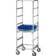 CHARIOT PORTE-CASIER - MOD. CP1442 - Structure en acier inox - Pour casiers 50 x 50 - Dim. 65 x 65 x h 170 cm