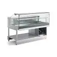 VITRINE SNACK RÉFRIGÉRÉE ET PRÉSENTOIR RÉFRIGÉRÉ - MOD. VSRVBD115 -SEMI OUVRÉ,IL NÉCESSITE DE PANNEAUX- VERRES BAS PLATS à L  - RÉFRIGÉRATION STATIQUE  - TEMP. °C +4/+8 - UNITÉ CONDENSATRICE INCORPORÉE - DIM. Cm P 82,8 x H 115,1 - PROFONDEUR PLAN D'EXPOSI