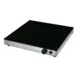 PLATEAU ÉLECTRIQUE EN VERRE TREMPÉ CHAUD AVEC CONTRÔLE THERMOSTATIQUE - Mod. PC-4-500-500 - Taille Cm L 50 x P 50 x h 6 - Puissance : 1 x 400W