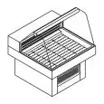 PRÉSENTOIR RÉFRIGÉRÉ POUR POISSON - SÉRIE OCEANUS/C - STATIQUE - TEMPÉRATURE °C -2 - PROFONDEUR PLAN D'EXPOSITION: 74 CM