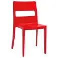CHAISE SAI - MOD. 2275 - STRUCTURE EN POLYPROPYLÈNE RECYCLABLE RENFORCÉ FIBRE DE VERRE, MOULAGE PAR INJECTION DE GAZ ("AIR MOULDING") - POUR USAGE À L’INTÉRIEUR ET À L’EXTÉRIEUR - EMPILABLE - DIM. L 48 x P 51 x H 82 cm - NORME CE