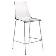 TABOURET ANTICHOC ZÈBRE - MOD. 2546 - HAUTEUR CM 65 - STRUCTURE À 4 PIEDS EN ACIER TUBULAIRE CHROMÉ - COQUE EN POLYCARBONATE RECYCLABLE - POUR USAGE INTÉRIEUR - DIM. cm L 48 x P 51 x H 103 - A ASSEMBLER - NORME CE