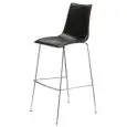 TABOURET POP ZÈBRE - MOD. 2555 - HAUTEUR CM 80 - STRUCTURE À 4 PIEDS EN ACIER TUBULAIRE CHROMÉ OU PEINT ANTHRACITE - COQUE REMBOURRÉE AVEC NOYAU EN POLYCARBONATE ANTICHOC - À USAGE INTERNE - DIM. cm L 51 x P 53 x H 116 - A ASSEMBLER - NORME CE