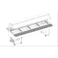 PORTE ASSIETTES INOX LONG
