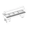 PORTE ASSIETTES INOX LONG