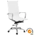 Poltrona ufficio - couleur blanc - Structure en aluminium e acier chromé, rivestimento en textilene - Modèle 1237-HM2W-01