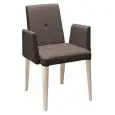 CHAISE PUNTO - MOD. 191 - STRUCTURE EN BOIS À 4 PIEDS AVEC ACCOUDOIRS - ASSISE ET DOSSIER EN TISSU - À USAGE INTERNE - DIM. Cm L 58 x P 54 x H 83 - CE STANDARD - D'AUTRES FINITIONS SONT DISPONIBLES SUR DEMANDE