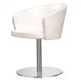 FAUTEUIL KICCA - MOD. 019 - STRUCTURE PIVOTANTE EN ACIER TUBULAIRE ROND AVEC ACCOUDOIRS - ASSISE ET DOSSIER EN TISSU - À USAGE INTERNE - DIM. Cm L 62 x P 57 x H 76 - CE STANDARD - D'AUTRES FINITIONS SONT DISPONIBLES SUR DEMANDE