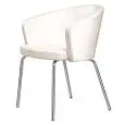 FAUTEUIL KICCA - MOD. 020 - STRUCTURE À 4 PIEDS EN ACIER TUBULAIRE ROND AVEC ACCOUDOIRS - ASSISE ET DOSSIER EN TISSU - POUR USAGE INTÉRIEUR - DIM. Cm L 62 x P 57 x H 76 - CE STANDARD - D’AUTRES FINITIONS SONT DISPONIBLES SUR DEMANDE