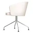 FAUTEUIL KICCA - MOD. 021 - STRUCTURE 4 ÉTOILES EN ACIER TUBULAIRE ROND AVEC ACCOUDOIRS - ASSISE ET DOSSIER EN TISSU - À USAGE INTERNE - DIM. Cm L 62 x P 57 x H 76 - CE STANDARD - D’AUTRES FINITIONS SONT DISPONIBLES SUR DEMANDE