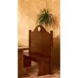 BANC POUR PUB - MOD. 025P - STRUCTURE EN BOIS - FINITIONS BOIS TEINT À L'ANILINE BEIGE, PIN NATUREL,  CERISIER ET NOYER  - DOSSIER AVEC FINITION OPAQUE - POUR USAGE À L’INTÉRIEUR - NORME CE