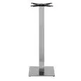 TIFFANY BASE - MOD. 5180 - BASE CARRÉE EN ACIER INOXYDABLE SATINÉ cm 40 x 40 - N. 4 PIEDS RÉGLABLES - COLONNE CARRÉE EN ACIER INOXYDABLE SATINÉ mm 80 x 80 - SUPPORTS DE FIXATION AU SOMMET EN FONTE - TOP MAX ø cm 90 O cm 90x90 - À USAGE INTERNE - DIM. cm L