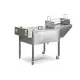 TARALLI WARMER ET FRITEUSE ÉLECTRIQUE Mod. SCALDATARALLIEL - Structure inox sur roues - Capacité du plateau : n. 6 cm 40x60 - Alimentation 400V 50/60Hz TRIPHASÉ - Puissance Kw 9 - Dimensions cm L 104 x P 67 x 91 H - Norme CE