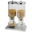 DISTRIBUTEUR DOUBLE DE CÉRÉALES - CAPACITÉ 2x4,5 L - DIMENSIONS 220 x 350 x h520 mm