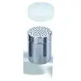 DOSEUR À ÉPICES PERFORÉ 3 mm EN ACIER INOX AVEC COUVERCLE EN PLASTIQUE - DIMENSIONS ø 7 x h9,6 cm
