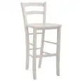 Sgabello - couleur blanc - Structure e seduta en bois de hêtre - Modèle 1258-G04L-W-02