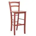 Sgabello - couleur rosso - Structure e seduta en bois de hêtre - Modèle 1258-G04Lr